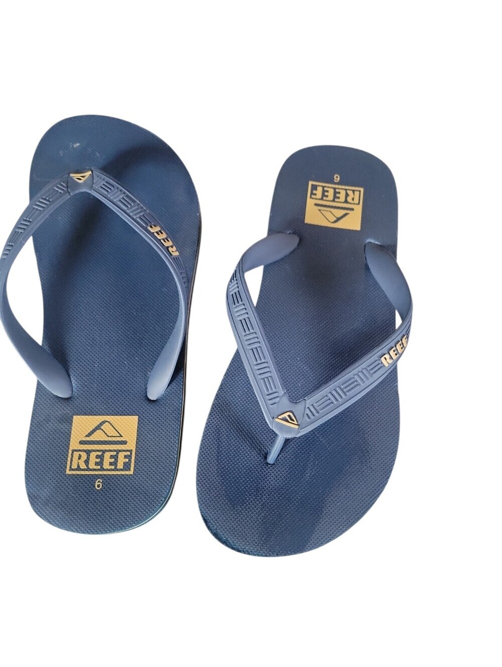 Reef Men's Water Friendly Classic Toe Strap Navy Blue Flip Flop Sz 6